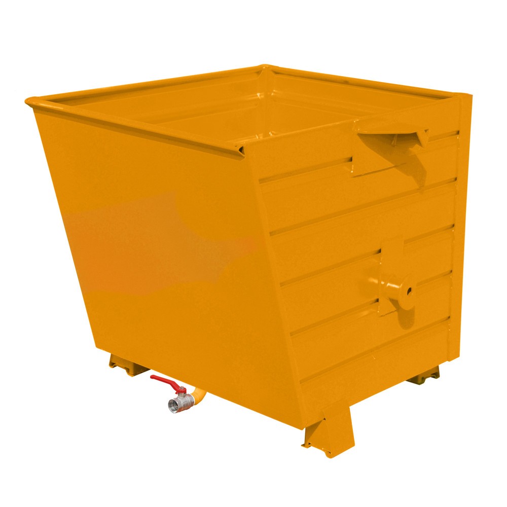 Productafbeelding nr. 1: Stapelbare kantelbak voor spaanders Bauer® BSS 55, gelakt, geeloranje