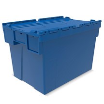 Productafbeelding nr. 1: Alpha Eurobox van PP met klapdeksel, gentiaanblauw, 77 liter, hxbxd 400 x 600 x 400 mm