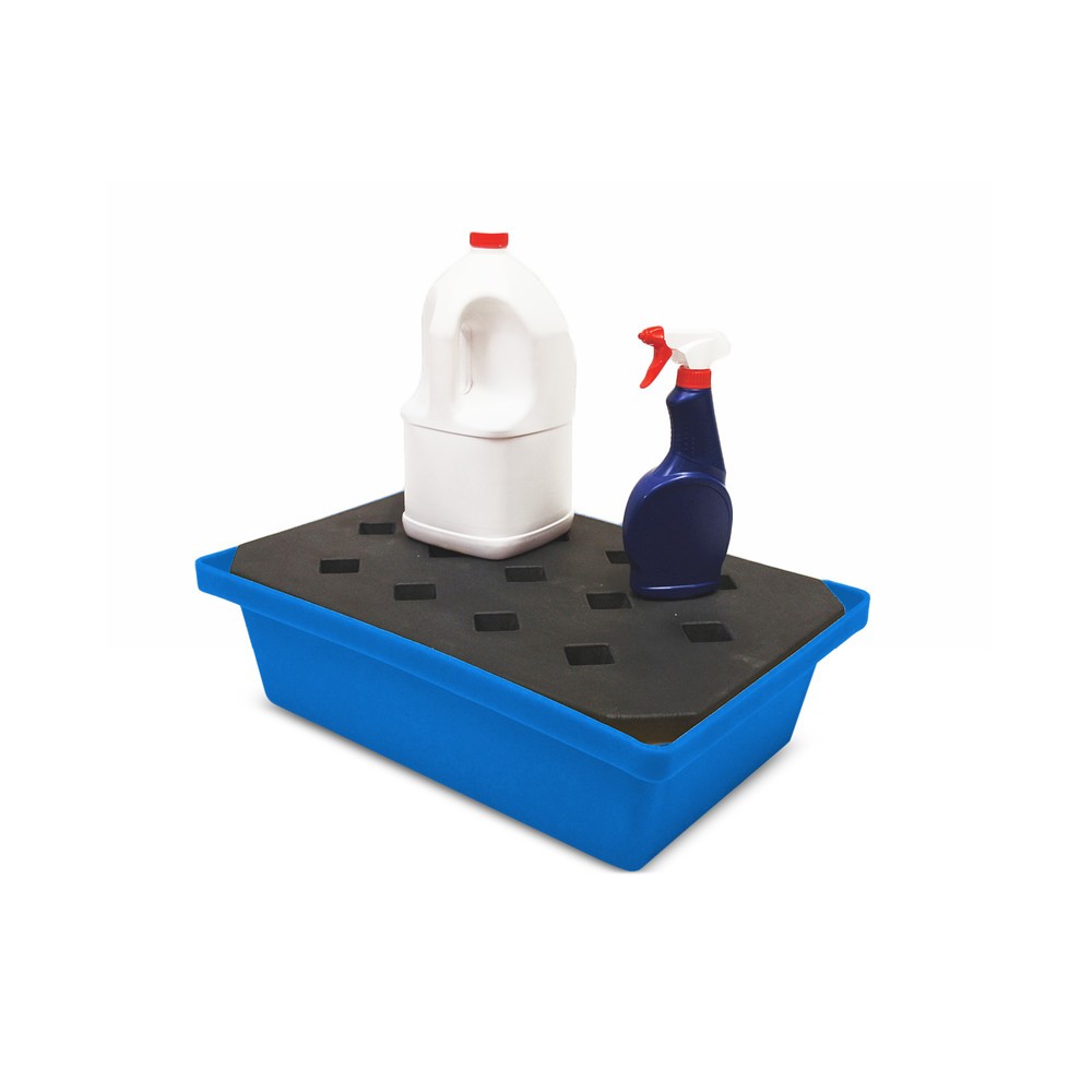 N° de l'image du produit 4 : Steinbock® Bac de rétention pour petits contenants en PE, avec caillebotis en PE, volume 22 l