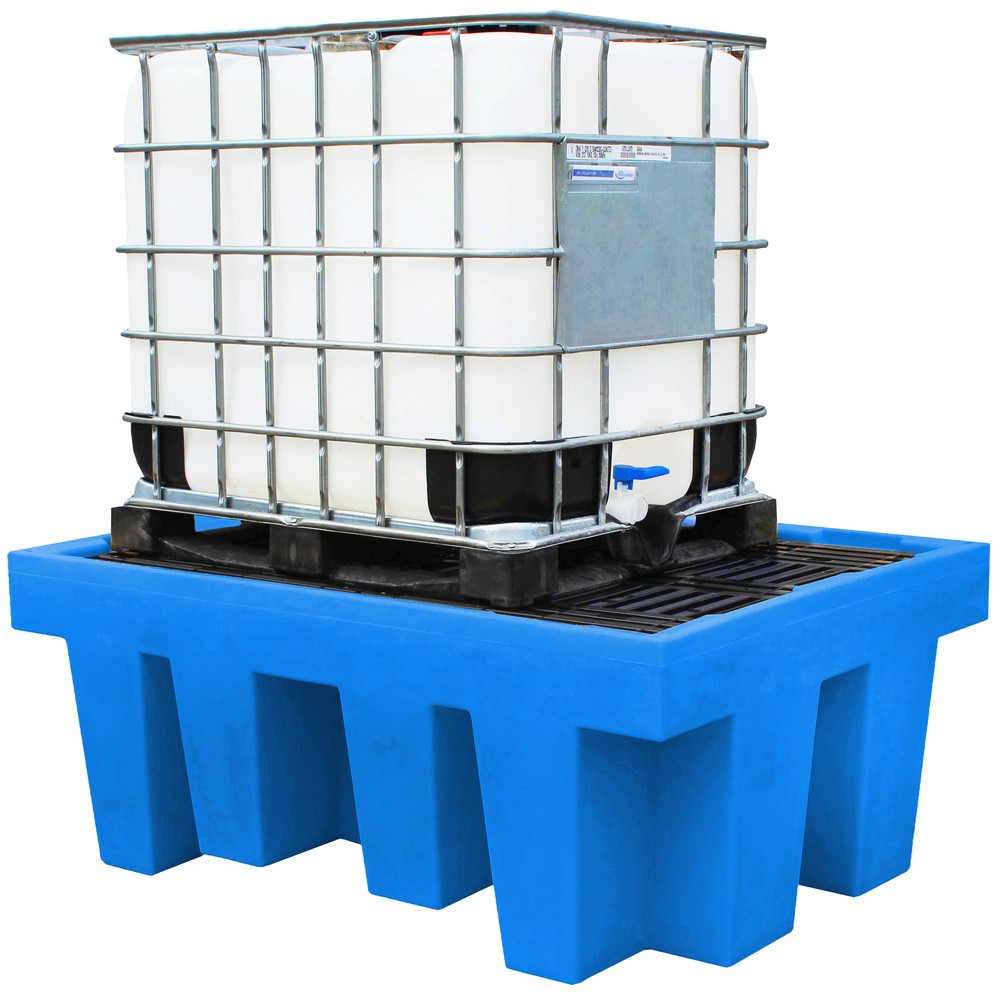 N° de l'image du produit 4 : Steinbock® Station IBC en PE, avec caillebotis, volume de collecte 1 000 litres