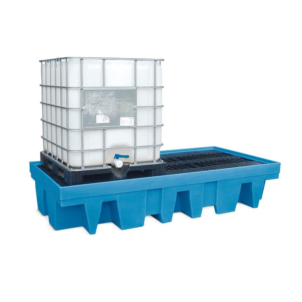 N° de l'image du produit 3 : Steinbock® Station IBC en PE, avec caillebotis, volume de collecte 1 000 litres