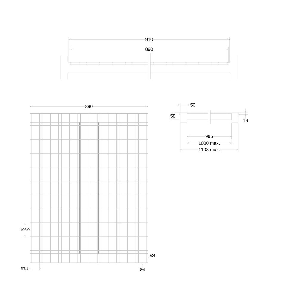 Produktabbildung Nr. 14: Gaaslegborden Steinbock® voor palletrekken, draagvermogen per plaats 1.000 kg, 24 stuks/VE