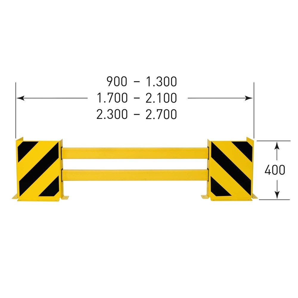 Produktabbildung Nr. 3: Aanrijbescherming MORAVIA voor rekken, plank, breedte 1.700 - 2.100 mm
