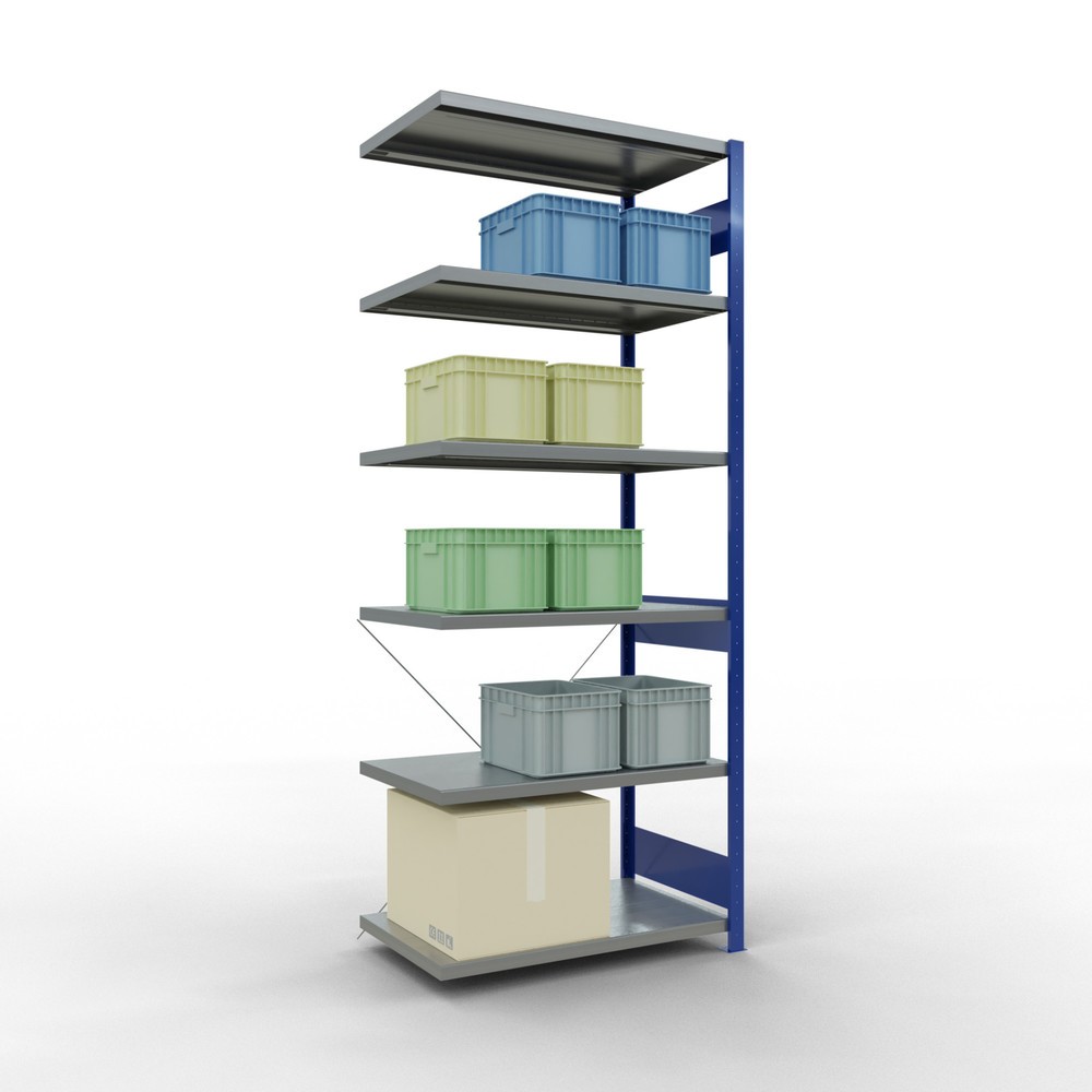 Produktabbildung Nr. 3: Legbordrek SCHULTE steekmontage, AE, VL 330 kg, gentiaanblauw / verzinkt, hxbxd 2.500 x 1.000 x 600 mm
