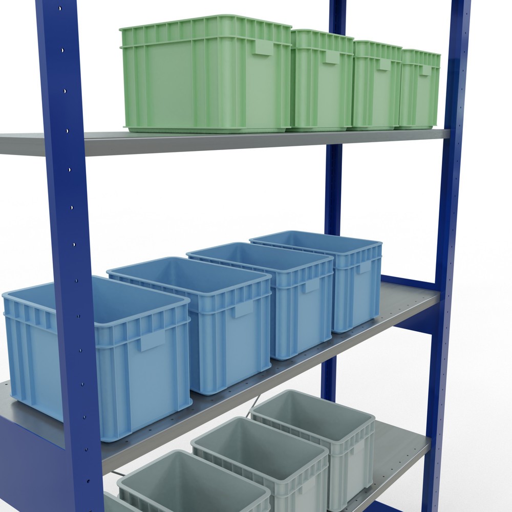 Productafbeelding nr. 4: Legbordrek SCHULTE, gentiaanblauw / verzinkt, vaklast 150 kg, hxbxd 2.500 x 1.360 x 436 mm