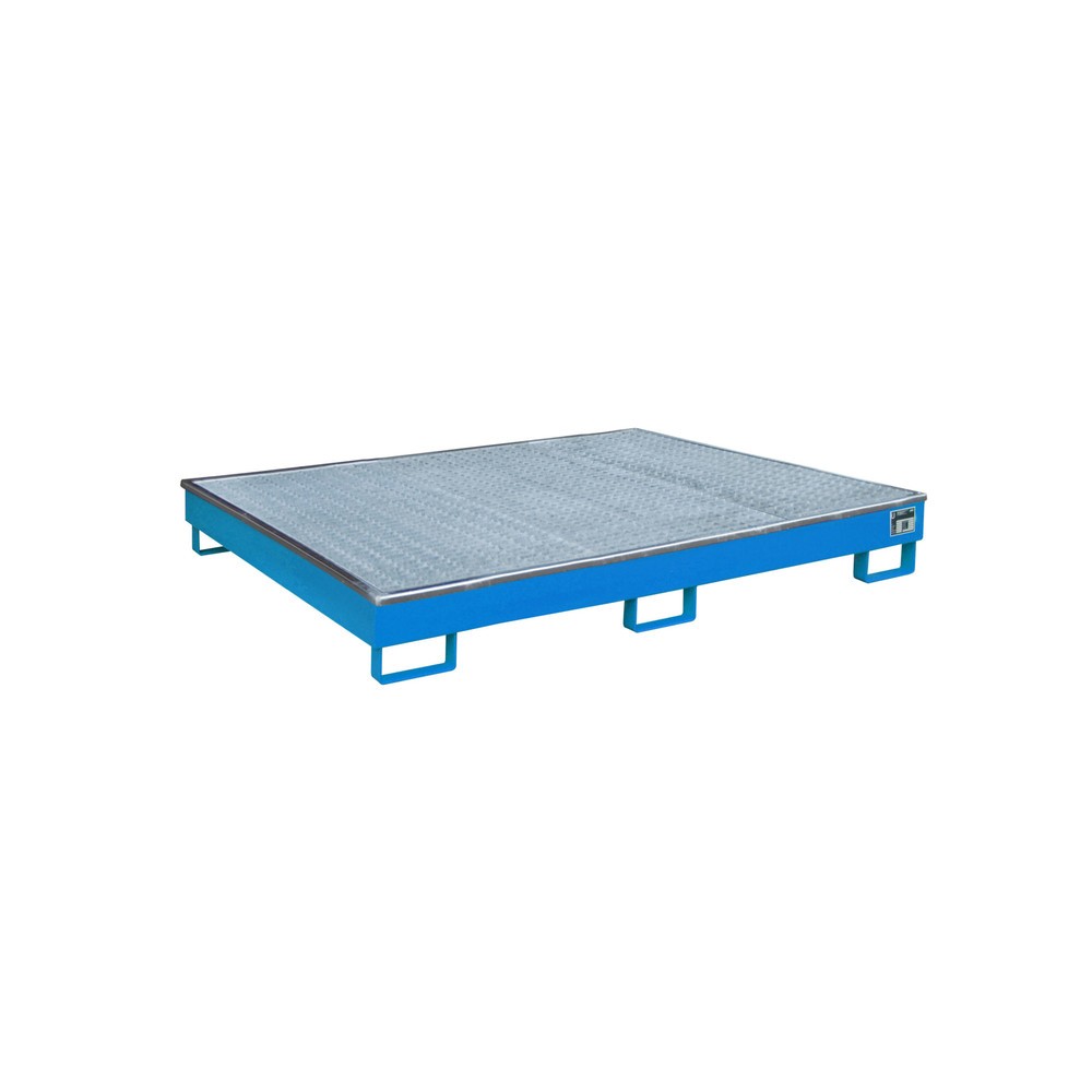 Product afbeelding: Lekbak met PE inzetstuk Bauer® RW-GR 1800 PE, gelakt, lichtblauw