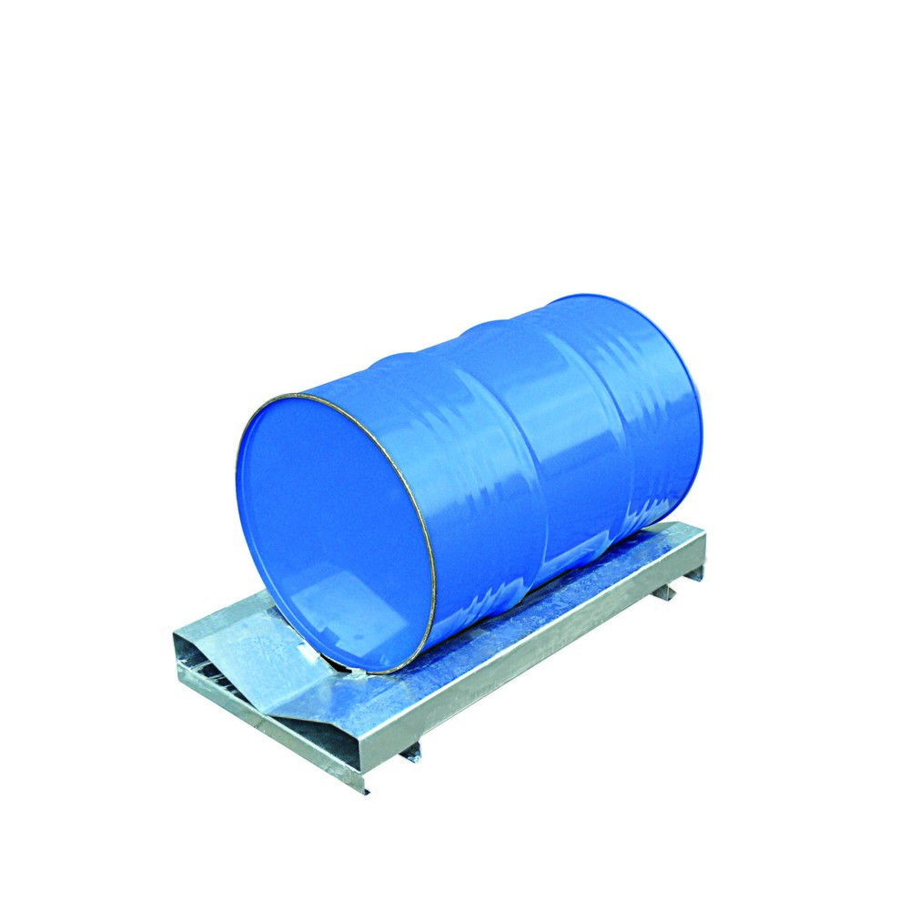 Produktabbildung Nr. 1: Rekvatenpallet Eichinger® voor veilige positionering tijdens het transport en in een rek, 1 x vat, gentiaanblauw