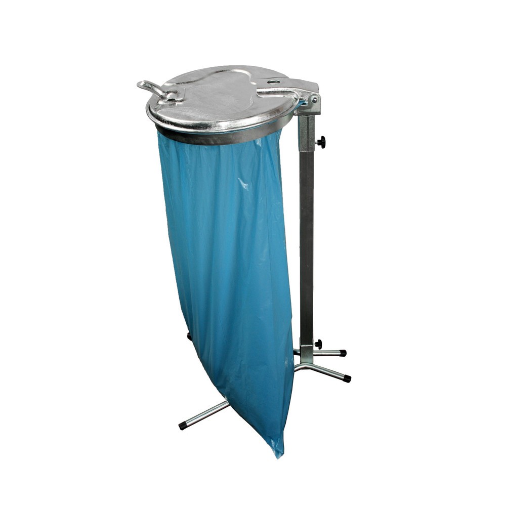 Produktabbildung Nr. 3: RENNER Support pour 1 sac poubelle, bâti, couvercle en acier, galvanisé à chaud