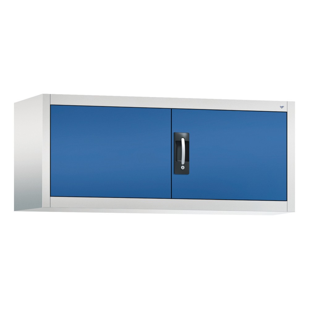 N° de l'image du produit 1 : C+P Armoire d'appoint, HxlxP 500 x 1 200 x 400 mm, gris clair, bleu gentiane
