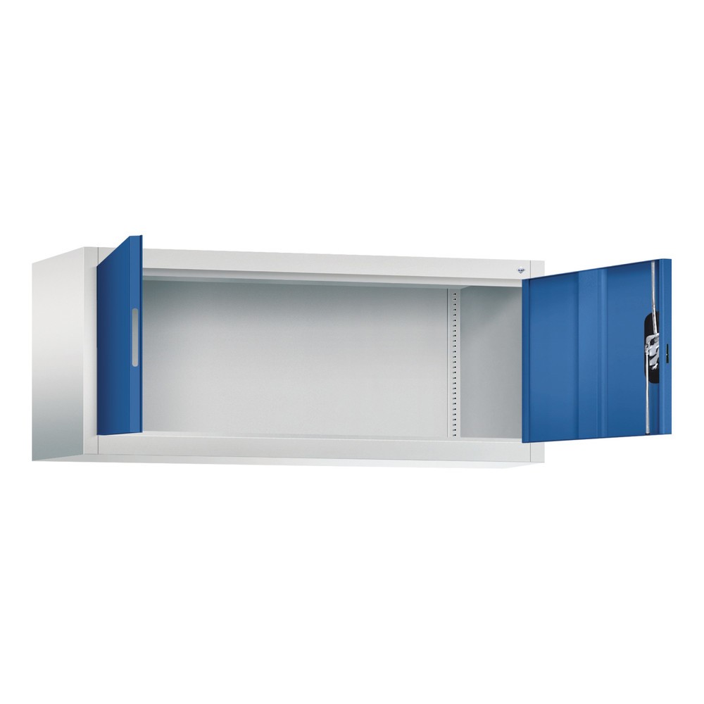 N° de l'image du produit 3 : C+P Armoire d'appoint, HxlxP 500 x 1 200 x 400 mm, gris clair, bleu gentiane