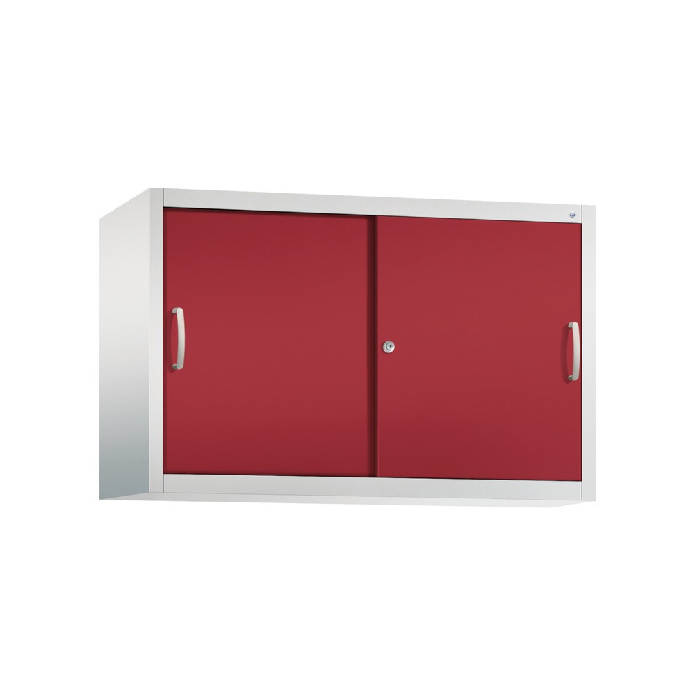 Produktabbildung Nr. 1: Surmeuble pour armoire à portes coulissantes d’atelier C+P, 1 tablette, H x l x P 790 x 1 200 x 400 mm, rouge rubis, gris clair