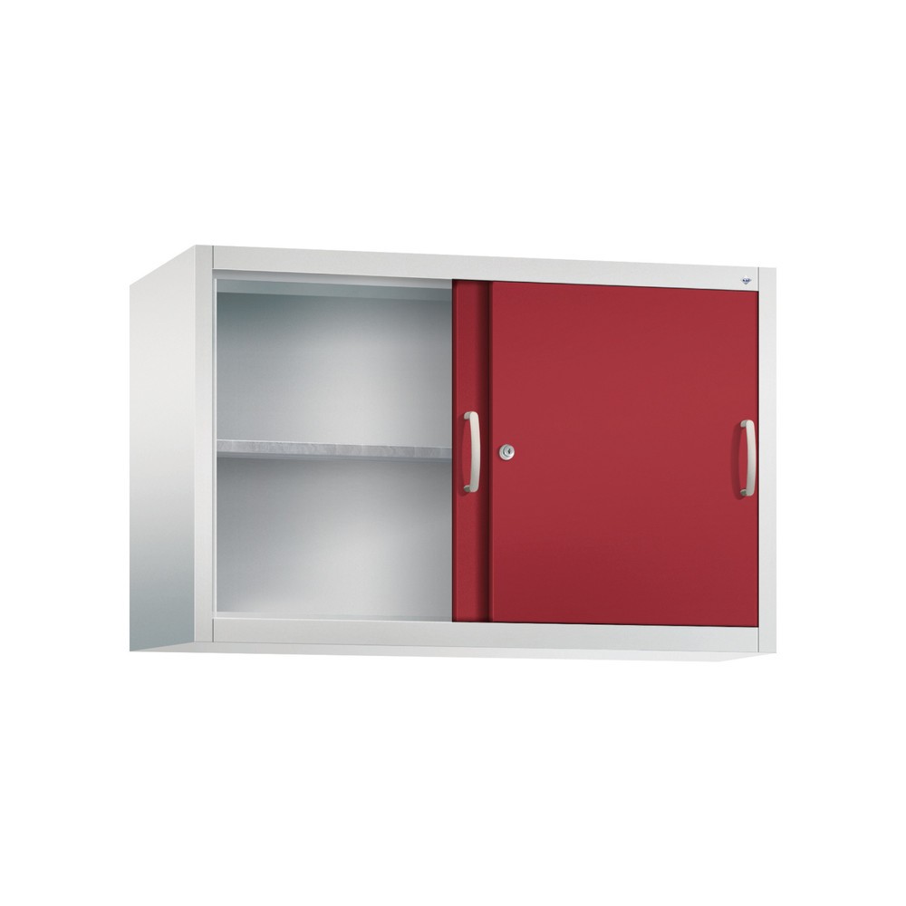 Produktabbildung Nr. 2: Surmeuble pour armoire à portes coulissantes d’atelier C+P, 1 tablette, H x l x P 790 x 1 200 x 400 mm, rouge rubis, gris clair
