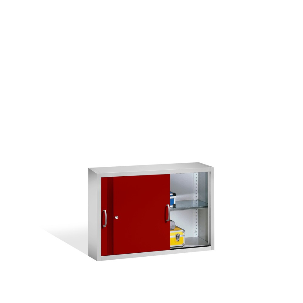 Produktabbildung Nr. 3: Surmeuble pour armoire à portes coulissantes d’atelier C+P, 1 tablette, H x l x P 790 x 1 200 x 400 mm, rouge rubis, gris clair