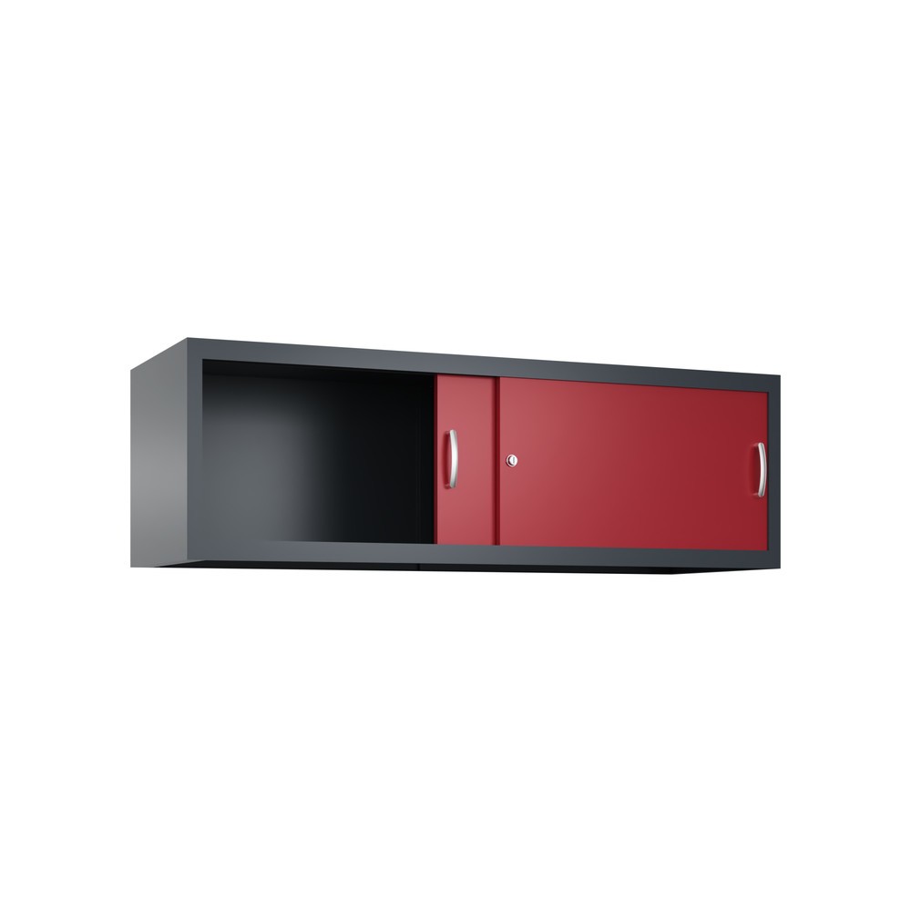 Produktabbildung Nr. 2: Surmeuble pour armoire à portes coulissantes d’atelier C+P, H x l x P 500 x 1 600 x 500 mm, gris anthracite, rouge rubis