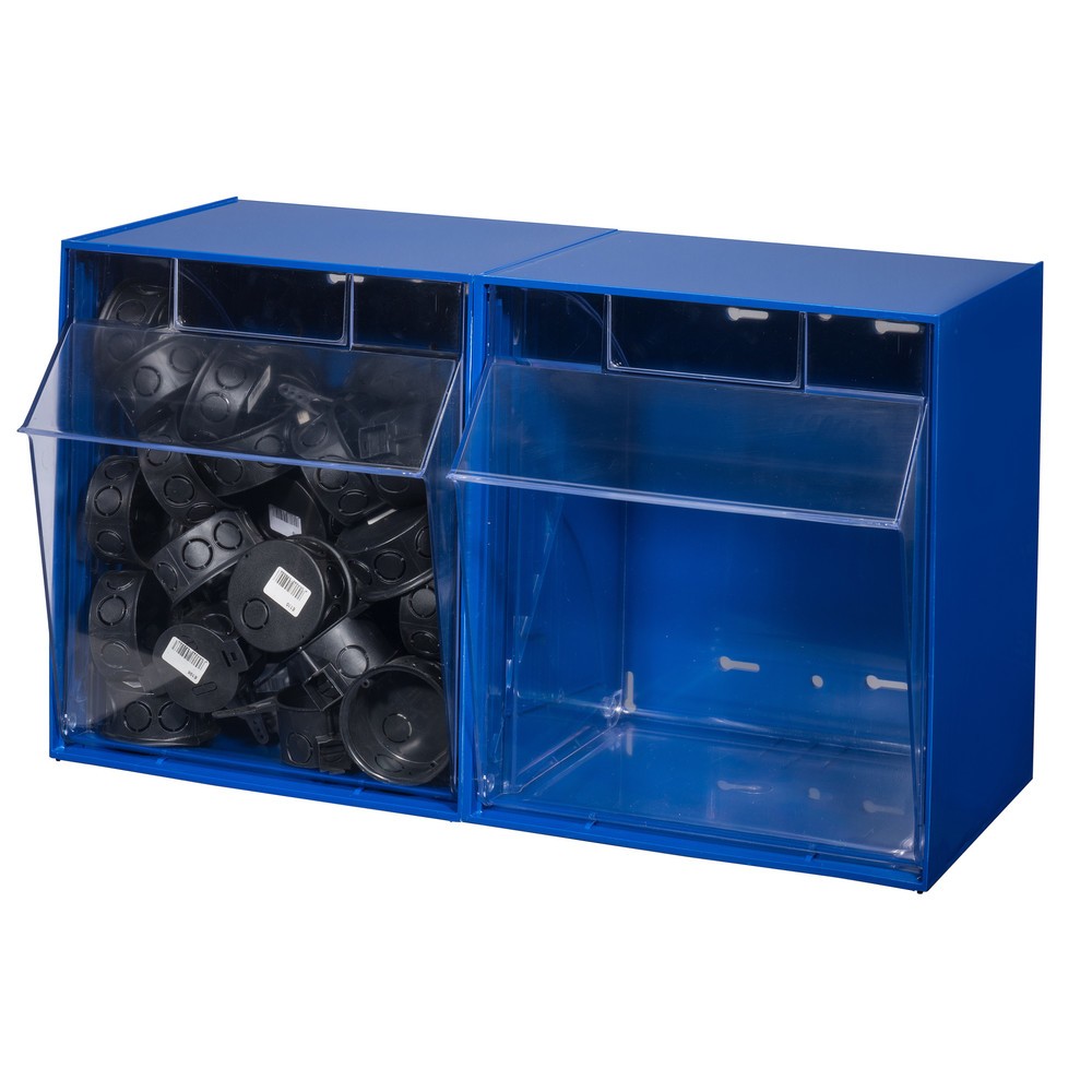 Produktabbildung Nr. 2: Système de rangement à casiers rabattables Allit, 2 casiers, bleu