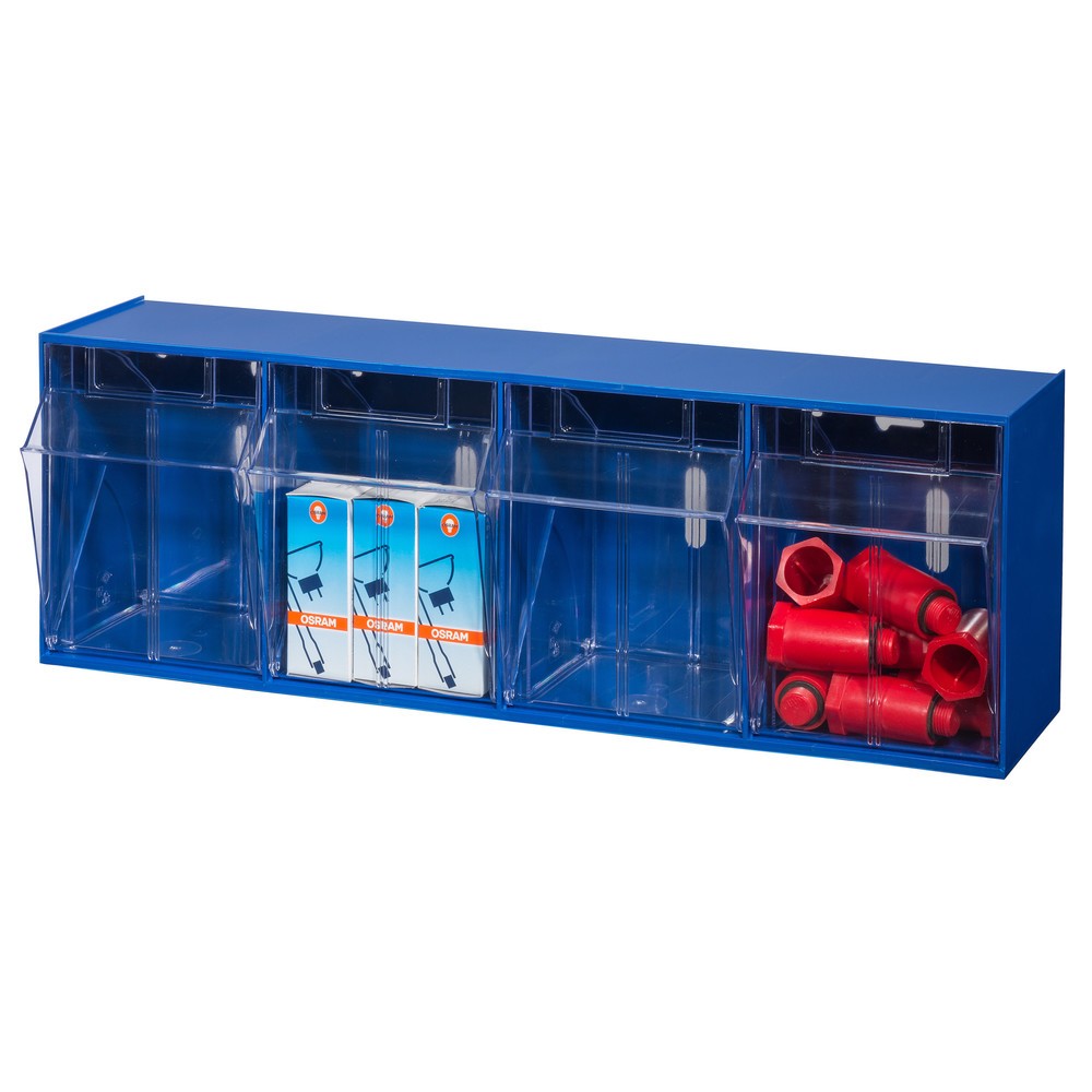 Produktabbildung Nr. 2: Système de rangement à casiers rabattables Allit, 4 casiers, bleu