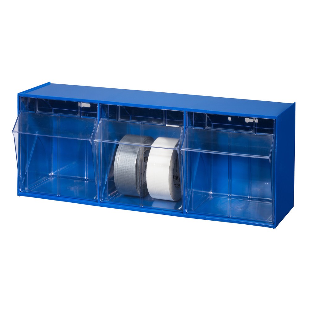 Produktabbildung Nr. 2: Système de rangement à casiers rabattables Allit, 3 casiers, bleu