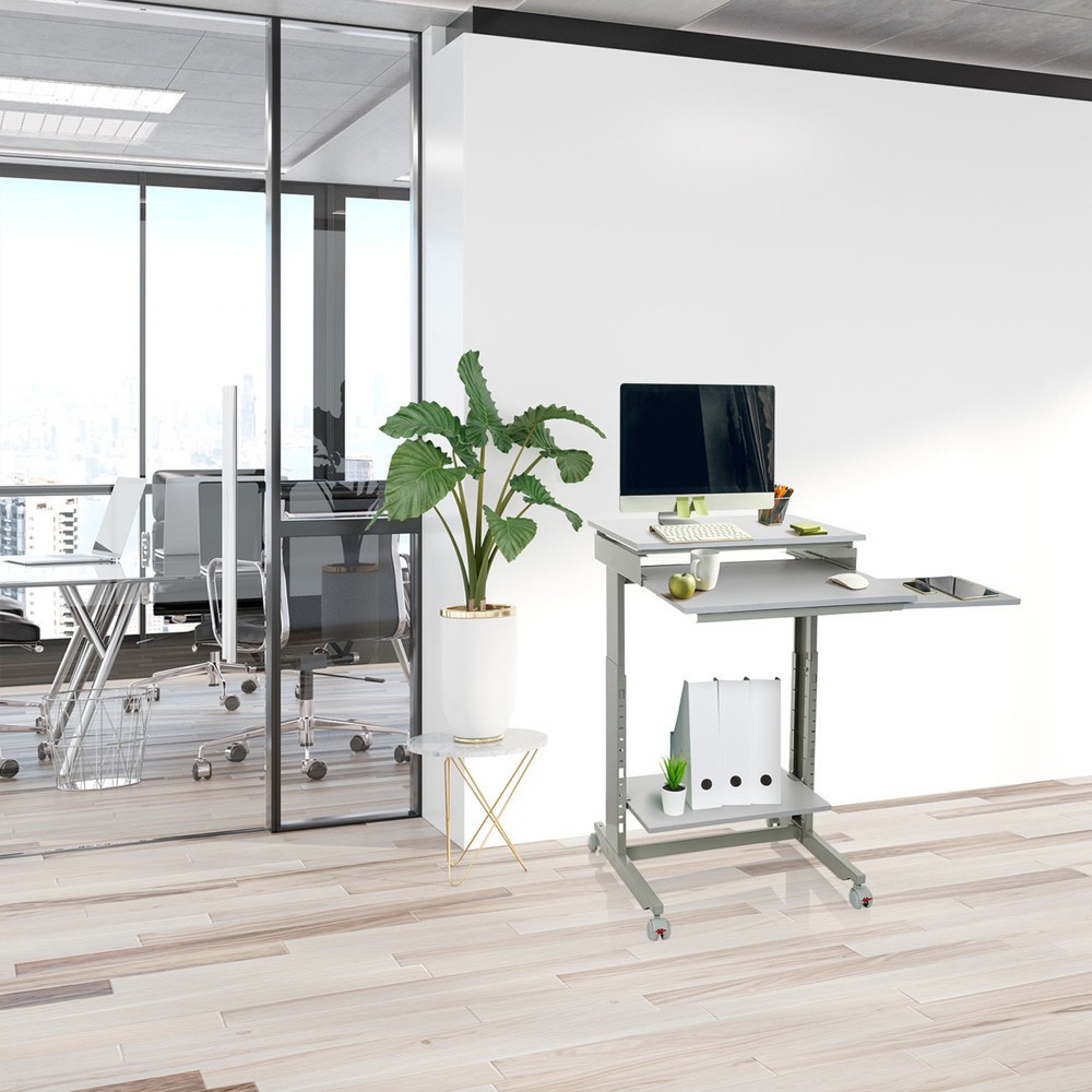 Produktabbildung Nr. 3: Table d'ordinateur / bureau hjh OFFICE WORKSTATION, gris