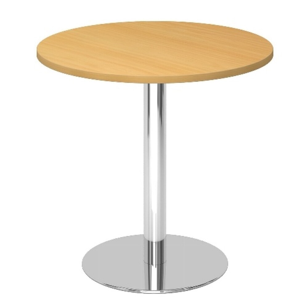Illustration du produit: Table de réunion, bâti chromé, Ø 800 mm, hêtre