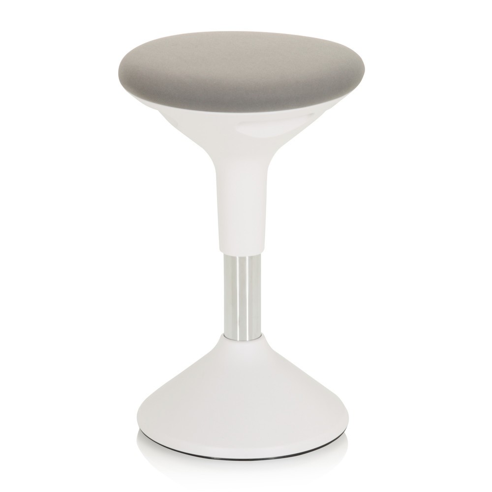 Produktabbildung Nr. 5: Tabouret assis-debout / siège assis-debout hjh OFFICE BALANCE SIT II W tissu, blanc/gris
