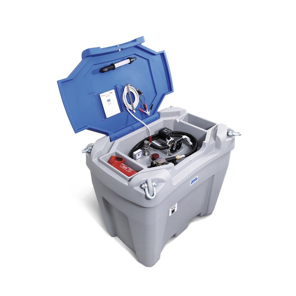 Productafbeelding nr. 1: Tanksysteem van PE, met pomp, tapventiel, slang + debietmeter, volume 450 l, V 24, 70 l/min