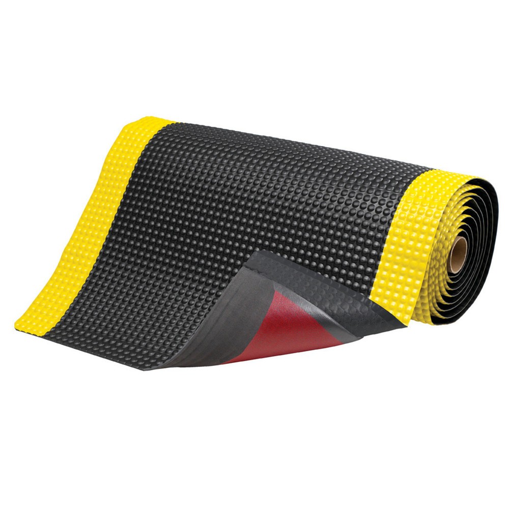Produktabbildung Nr. 4: Tapis anti-fatigue en PVC, face arrière en vinyle microcellulaire, l x P 600 x 910 mm, noir/jaune
