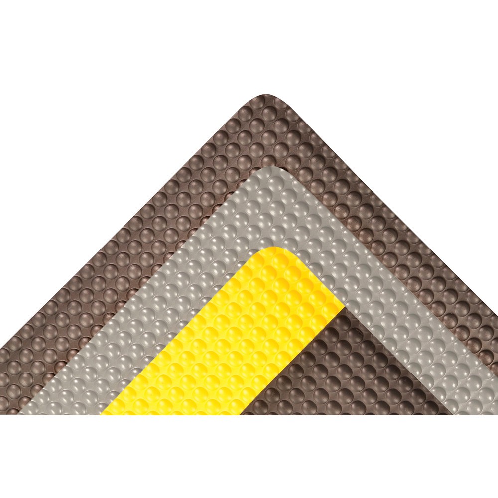 N° de l'image du produit 2 : Tapis anti-fatigue en PVC, face arrière en vinyle microcellulaire, l x P 910 x 1 500mm, noir/jaune