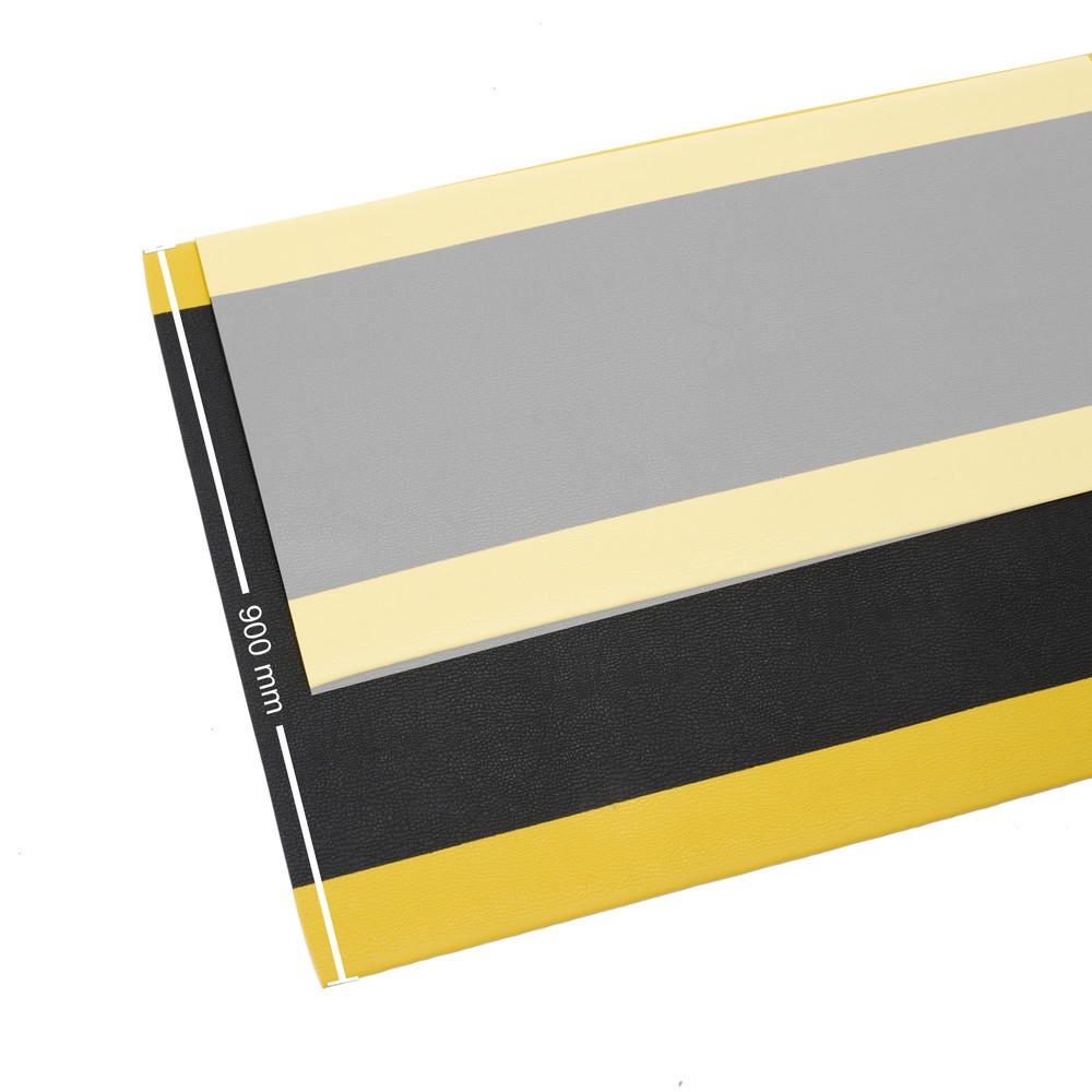 Produktabbildung Nr. 8: Tapis anti-fatigue HEMMDAL ErgoSoft Classic, texturé, monocouche, LxL 900 x 1 200 mm, noir/jaune
