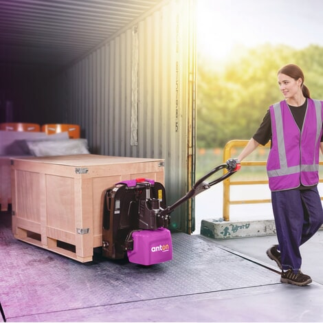 N° de l'image du produit 13 : Transpalette électrique AntOn by Jungheinrich PTL 1.5, extra-large pour palettes spéciales, capacité de charge 1&nbsp;500&nbsp;kg, longueur de fourche 1.150 mm