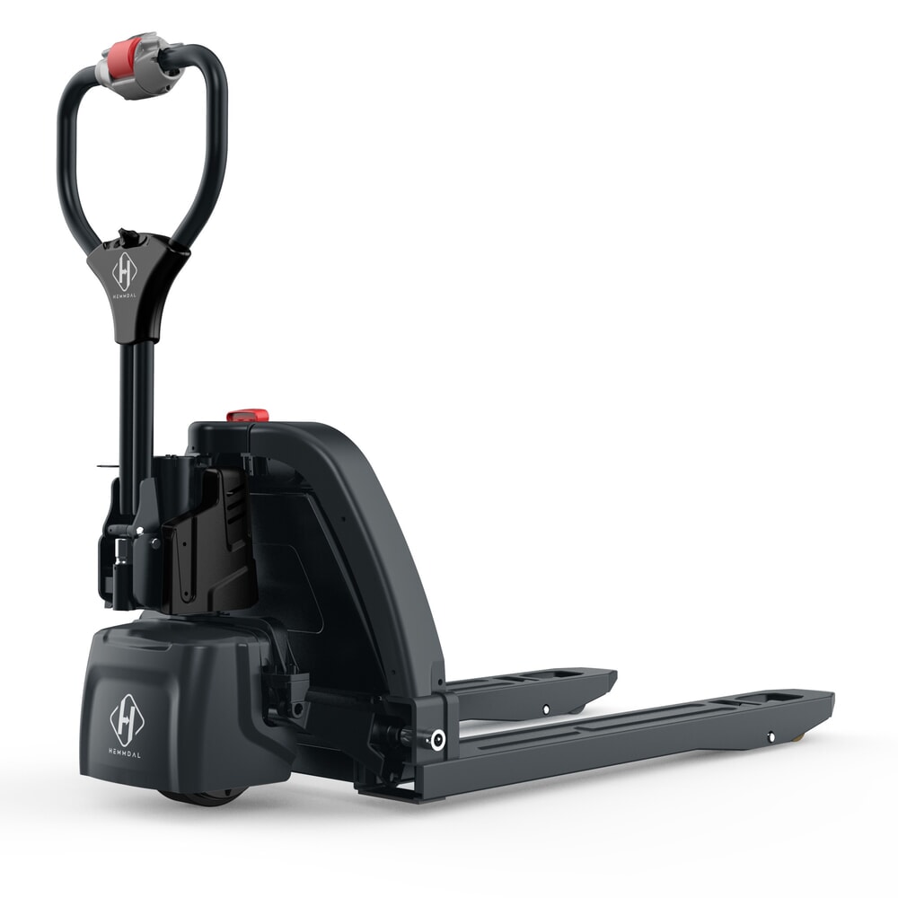 Illustration du produit: Transpalette électrique HEMMDAL PTE 1.5, capacité de charge 1 500 kg, longueur des fourches 1 150 mm