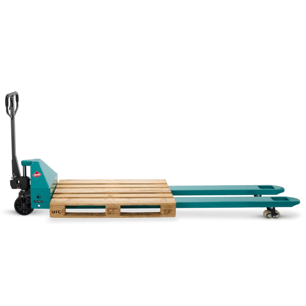 N° de l'image du produit 11 : Transpalette manuel Ameise® PTM 2.0, capacité de charge 2 000 kg, longueur de fourche 2 500 mm, polyuréthane, galets tandem