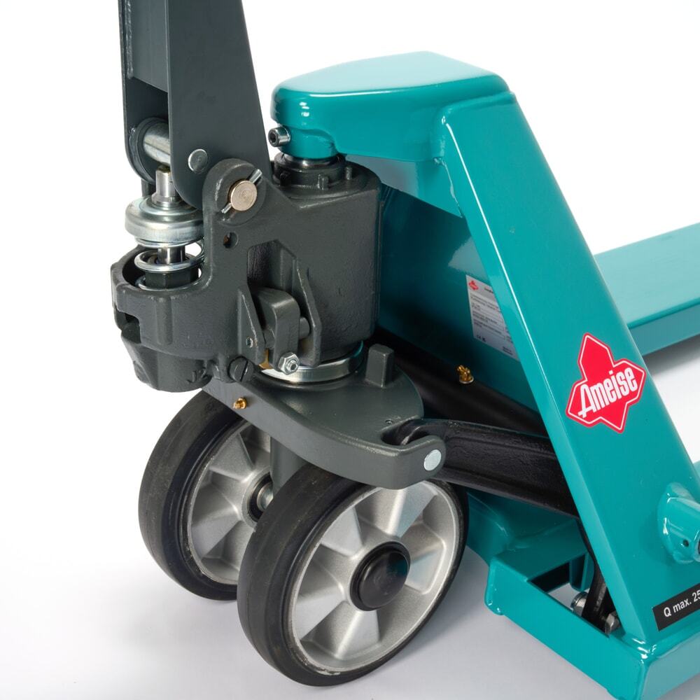 N° de l'image du produit 12 : Transpalette manuel Ameise® PTM 2.0, capacité de charge 2 000 kg, longueur de fourche 1 150 mm, caoutchouc plein / polyuréthane, galets tandem