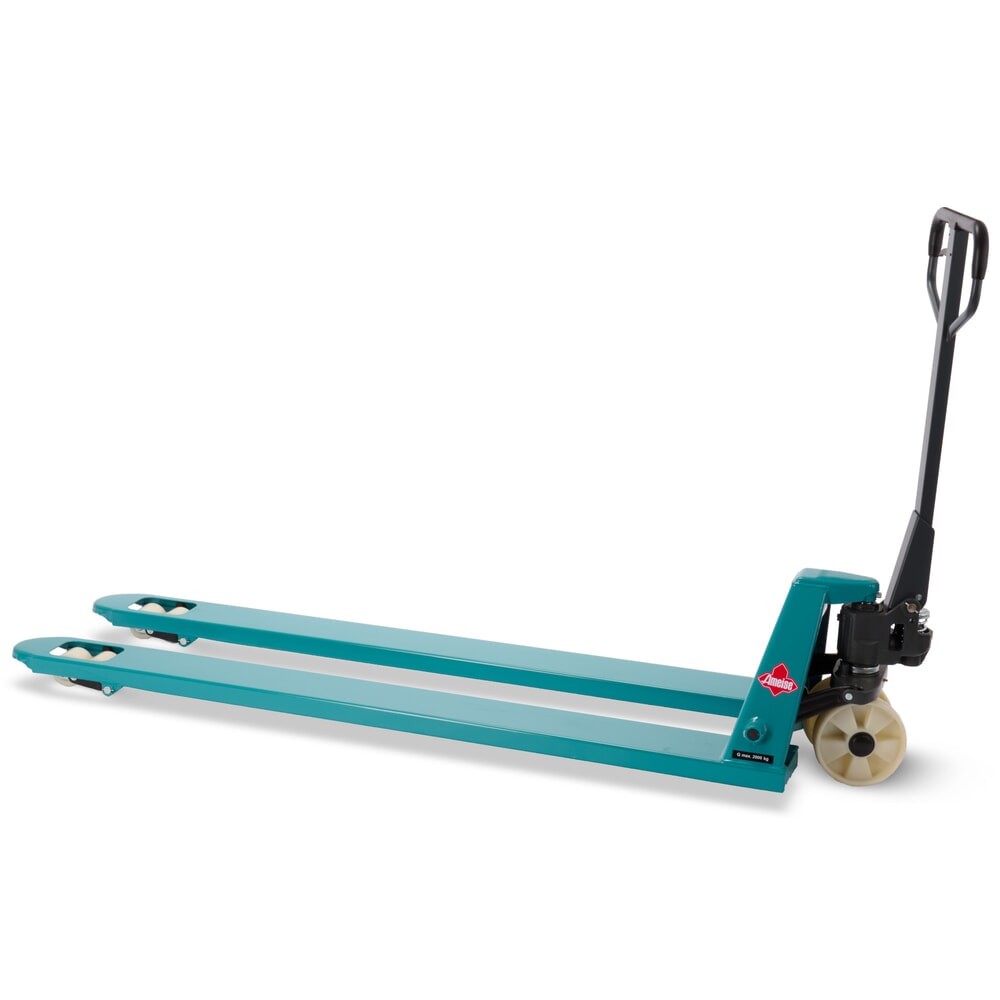 N° de l'image du produit 6 : Transpalette manuel Ameise® PTM 2.0, capacité de charge 2 000 kg, longueur de fourche 1 800 mm, nylon, galets tandem