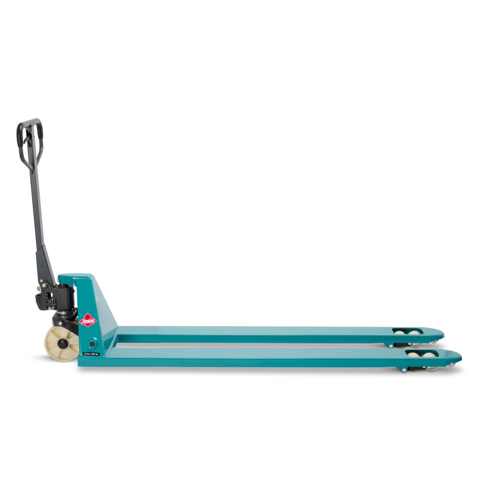 N° de l'image du produit 8 : Transpalette manuel Ameise® PTM 2.0, capacité de charge 2 000 kg, longueur de fourche 1 800 mm, nylon, galets tandem