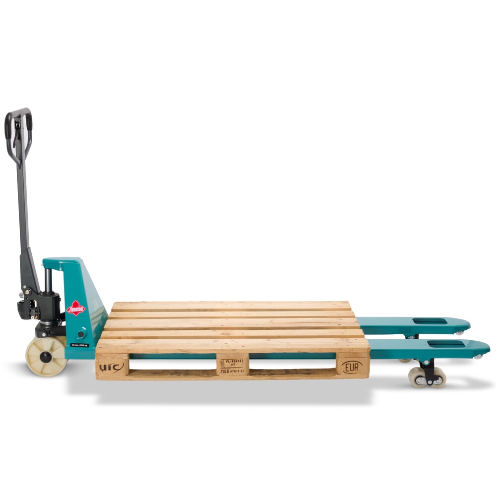 N° de l'image du produit 9 : Transpalette manuel Ameise® PTM 2.0, capacité de charge 2 000 kg, longueur de fourche 1 800 mm, nylon, galets tandem