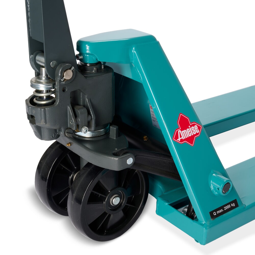 N° de l'image du produit 11 : Transpalette manuel Ameise® PTM 2.0, capacité de charge 2 000 kg, longueur de fourche 1 800 mm, polyuréthane, galets tandem
