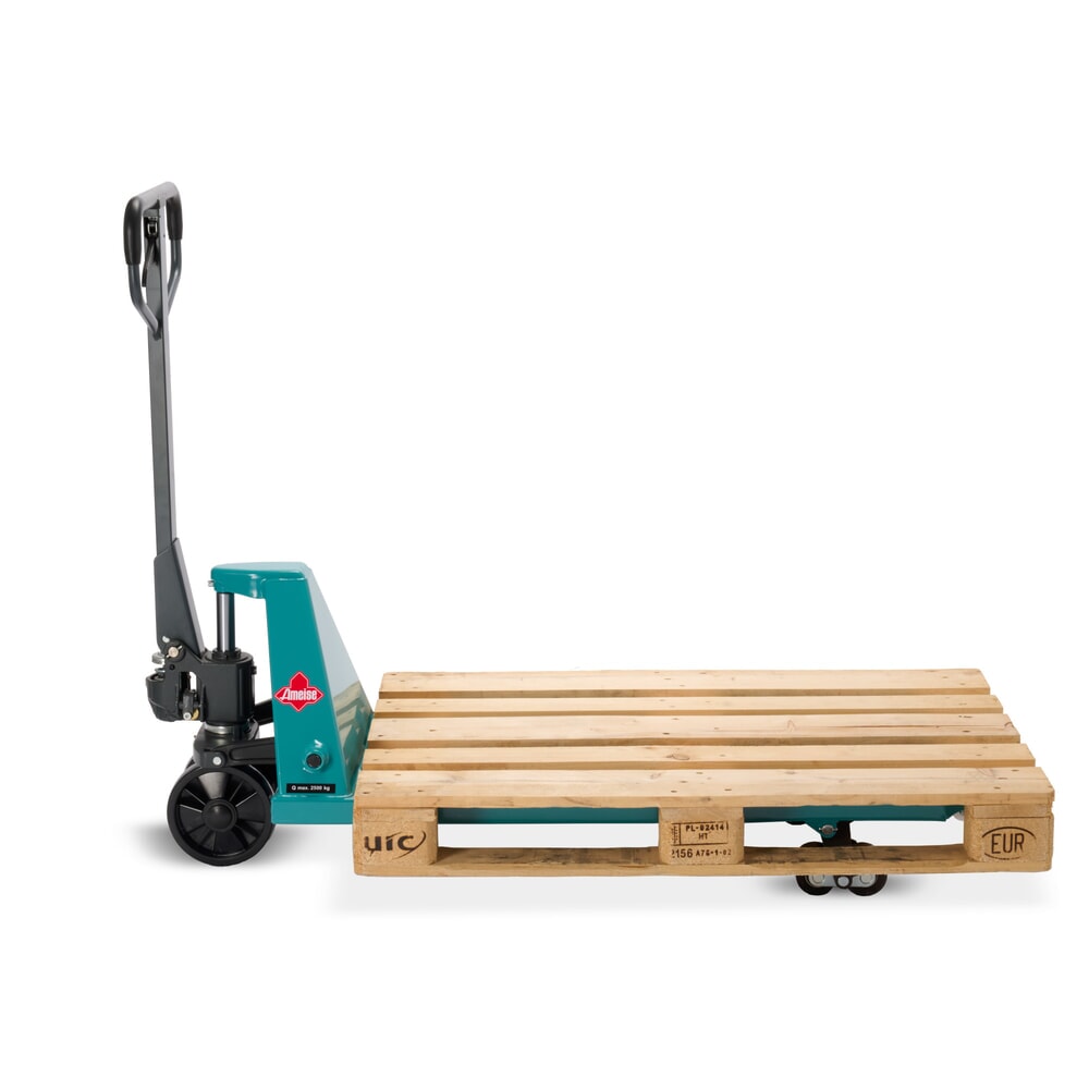 N° de l'image du produit 7 : Transpalette manuel Ameise® PTM 2.5, capacité de charge 2 500 kg, longueur de fourche 1 150 mm, polyuréthane, galets tandem