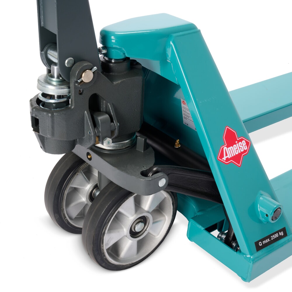 Produktabbildung Nr. 13: Transpalette manuel Ameise® PTM 2.5 avec levée rapide, capacité de charge 2 500 kg, longueur des fourches 1 150 mm, caoutchouc plein / polyuréthane, galets tandem