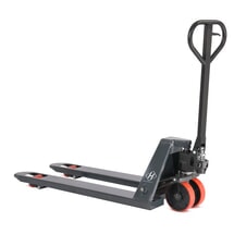 N° de l'image du produit 1 : Transpalette manuel HEMMDAL PTM 2.5, capacité de charge 2 500 kg, longueur de fourche 1 150 mm, polyuréthane, galets simples
