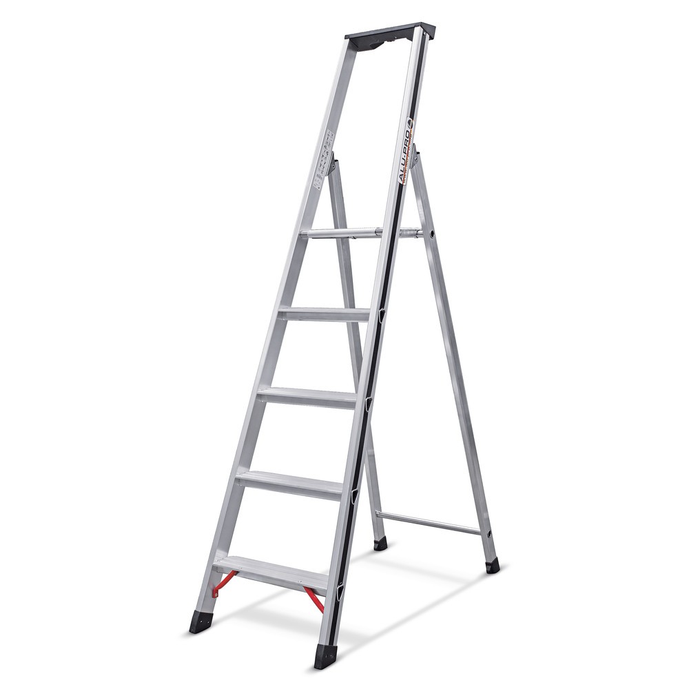 Produktabbildung Nr. 1: Trapladder HYMER Alu-Pro, 1-zijdig oploopbaar, stahoogte 1,12 m
