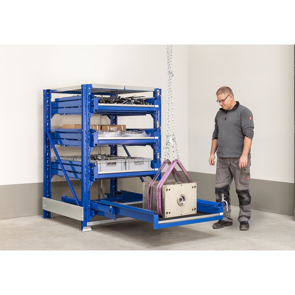 Produktabbildung Nr. 3: Uittrekrek voor zware lasten met 4 lades, draagvermogen 600 kg, uittrekdiepte 100%