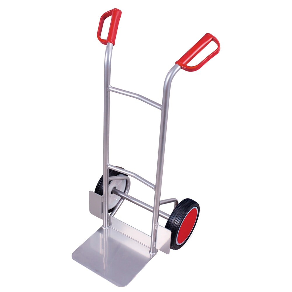 Product afbeelding: VARIOfit® steekwagen van aluminium, draagvermogen 200 kg, schep BxD 320 x 245 mm, luchtbanden
