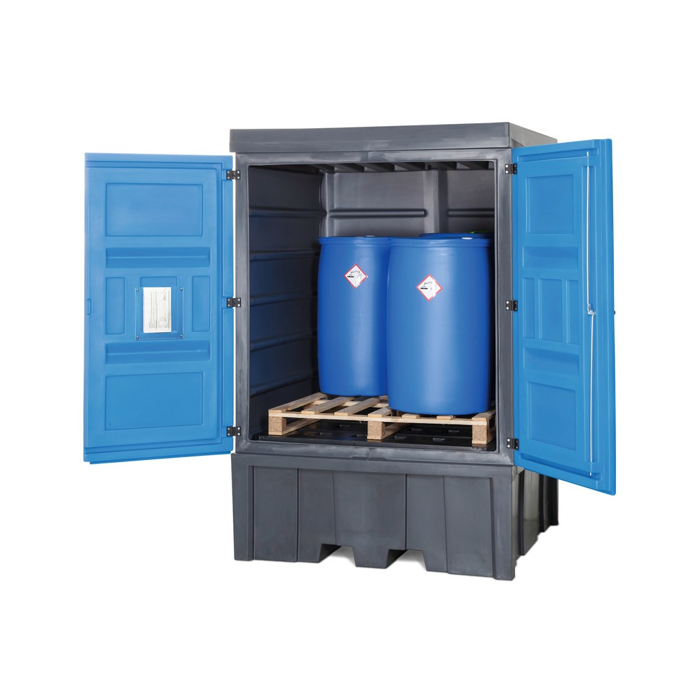 Produktabbildung Nr. 2: Vatendepot van PE, hxbxd 2.330 x 1.560 x 1.550 mm, 1x IBC of 4x 200 l