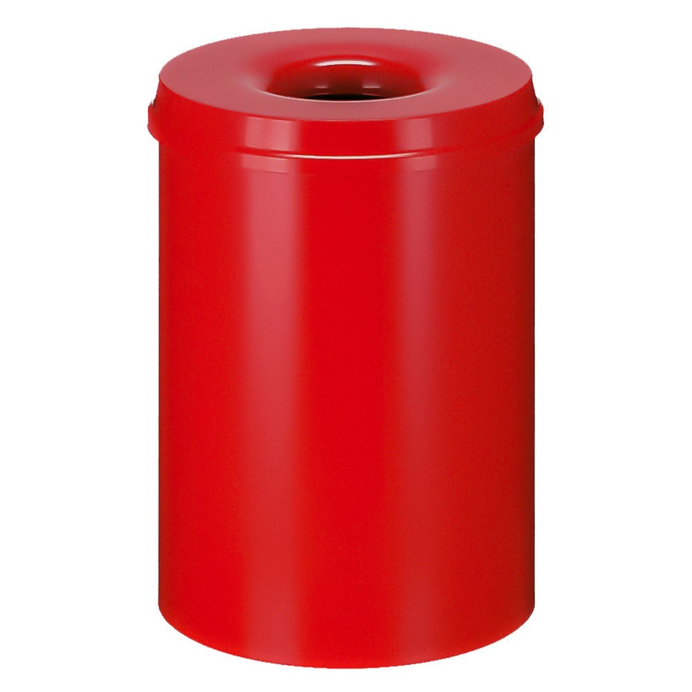 Produktabbildung Nr. 1: Veiligheidsafvalbak, zelfdovend, staal, 30 liter, rood
