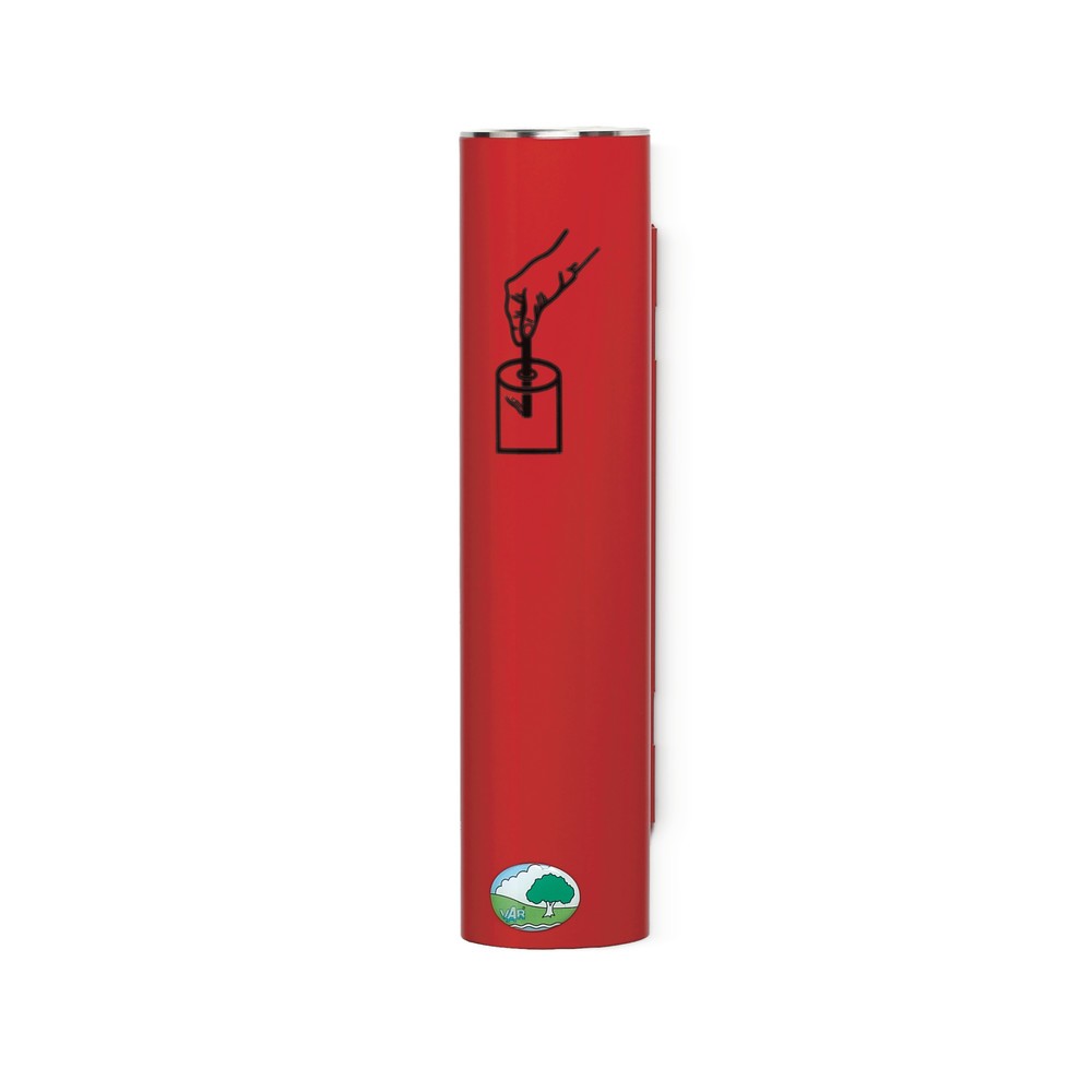 Product afbeelding: Veiligheidsasbak VAR®, zelfdovend, wand- of buisbevestiging, vuurrood