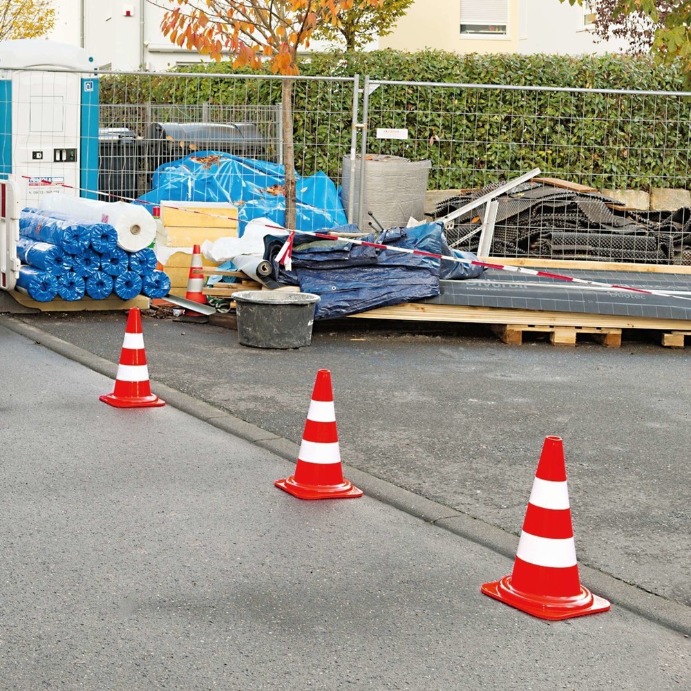 Produktabbildung Nr. 4: Verkeerskegel MORAVIA van pvc, reflecterend, 2 witte ringen, hoogte 500 mm