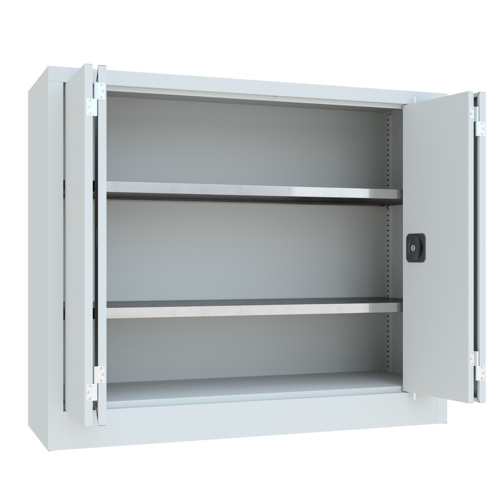 Produktabbildung Nr. 5: Vouwdeurkast PAVOY met 2 legborden, hxbxd 1.000 x 1.200 x 400 mm, lichtgrijs, lichtgrijs