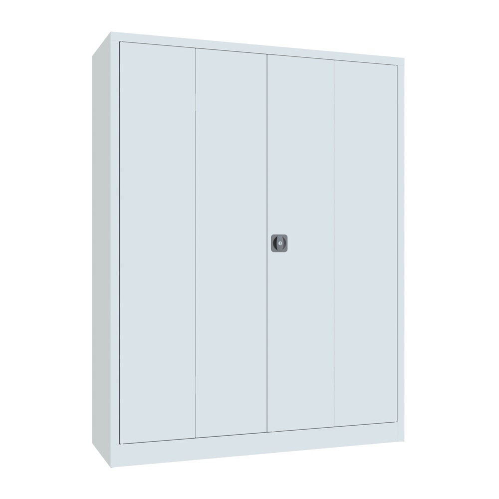Productafbeelding nr. 1: Vouwdeurkast PAVOY met 4 legborden, hxbxd 1.950 x 1.500 x 500 mm, lichtgrijs, lichtgrijs