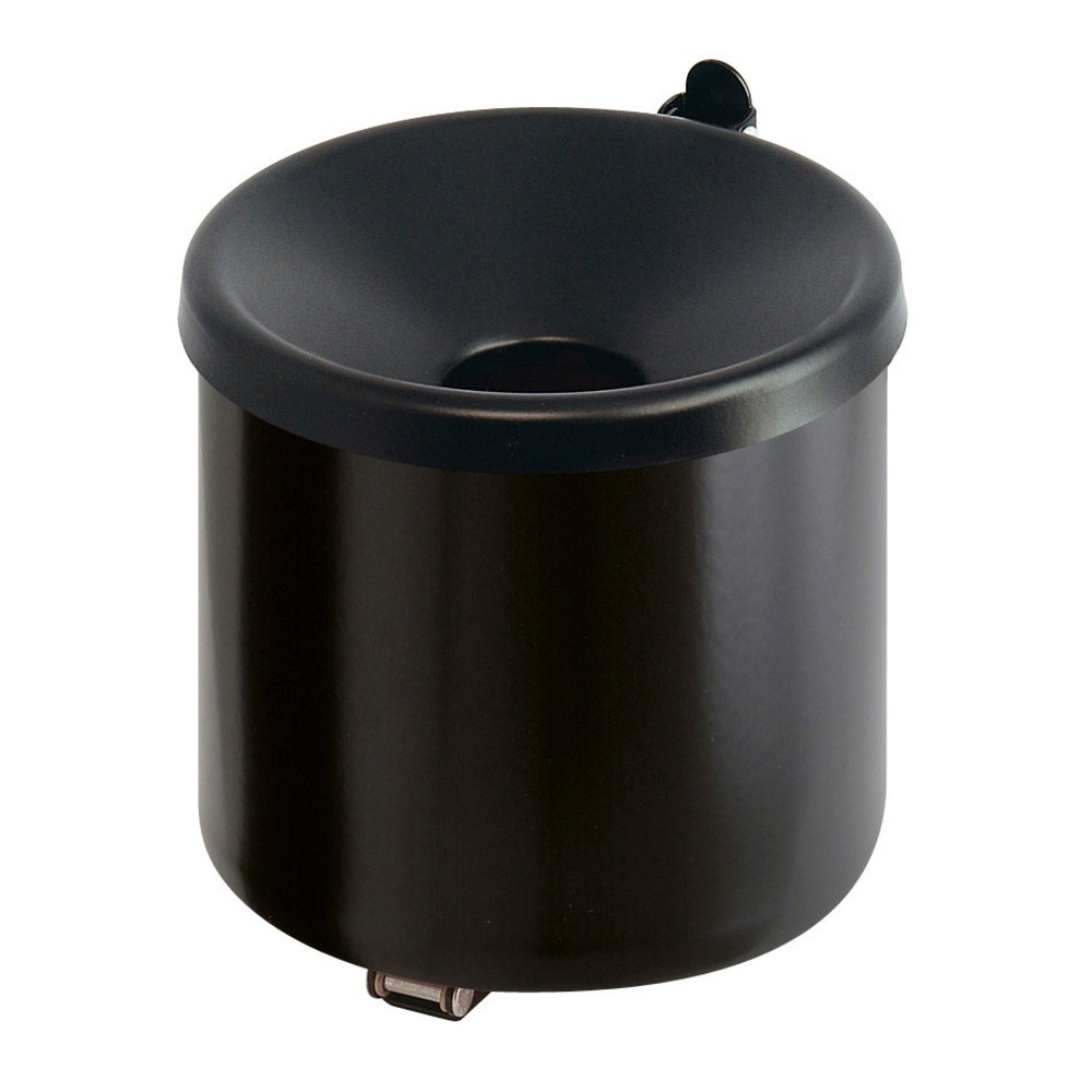 Product afbeelding: Wandasbak, zelfdovend, staal, zwart