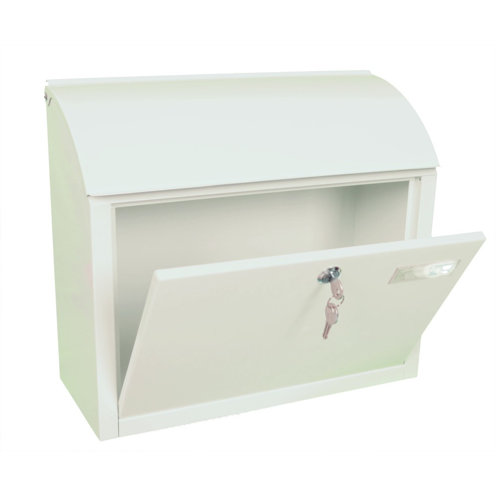 Productafbeelding nr. 3: Wandbrievenbus Denian, van verzinkt staal, met cilinderslot, wit